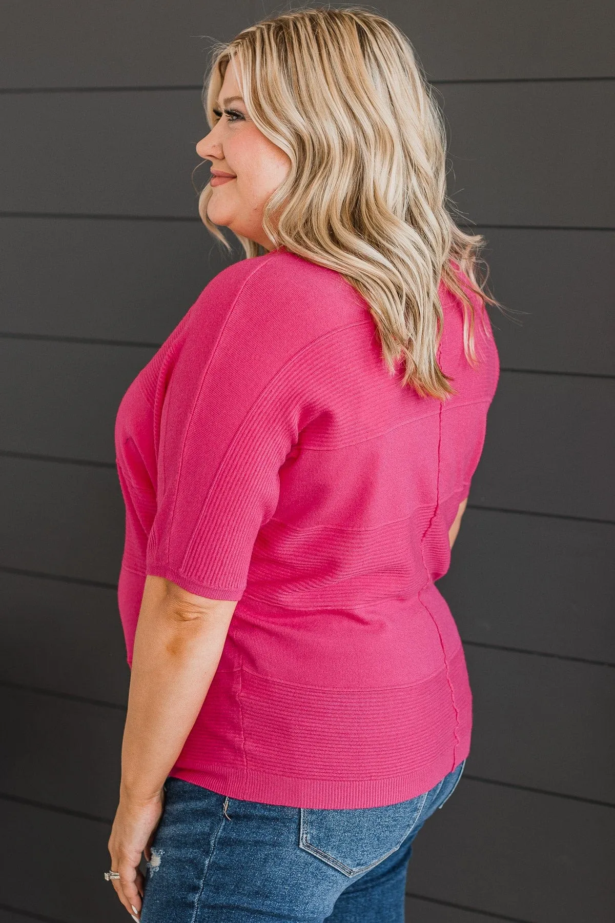 Fuchsia Knit Top