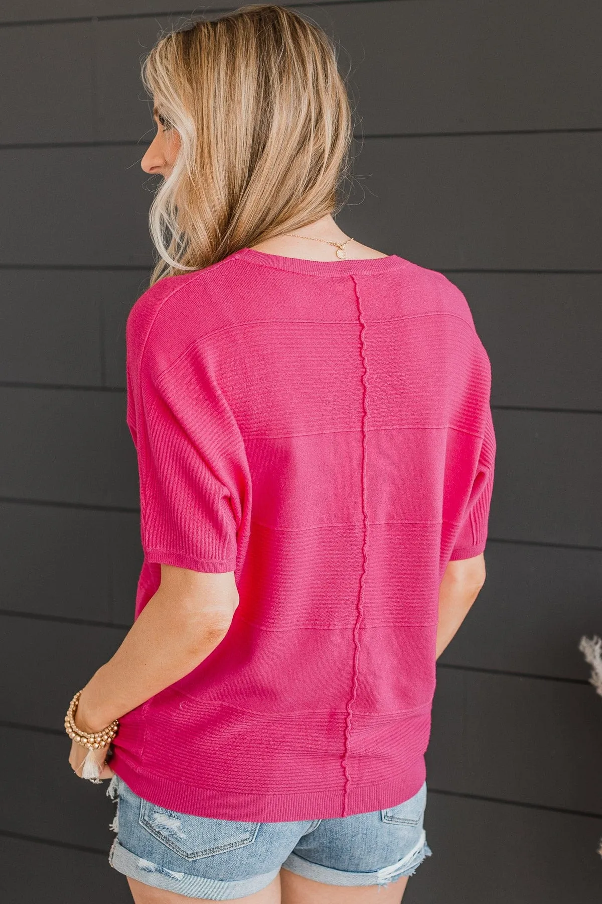 Fuchsia Knit Top