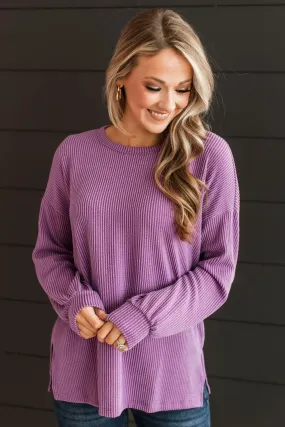 Pleased To Meet You Knit Top Lavender