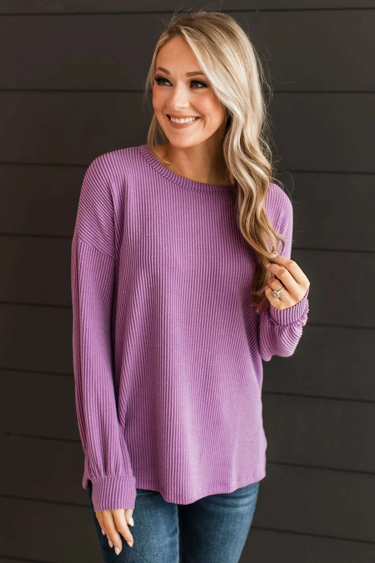 Pleased To Meet You Knit Top Lavender