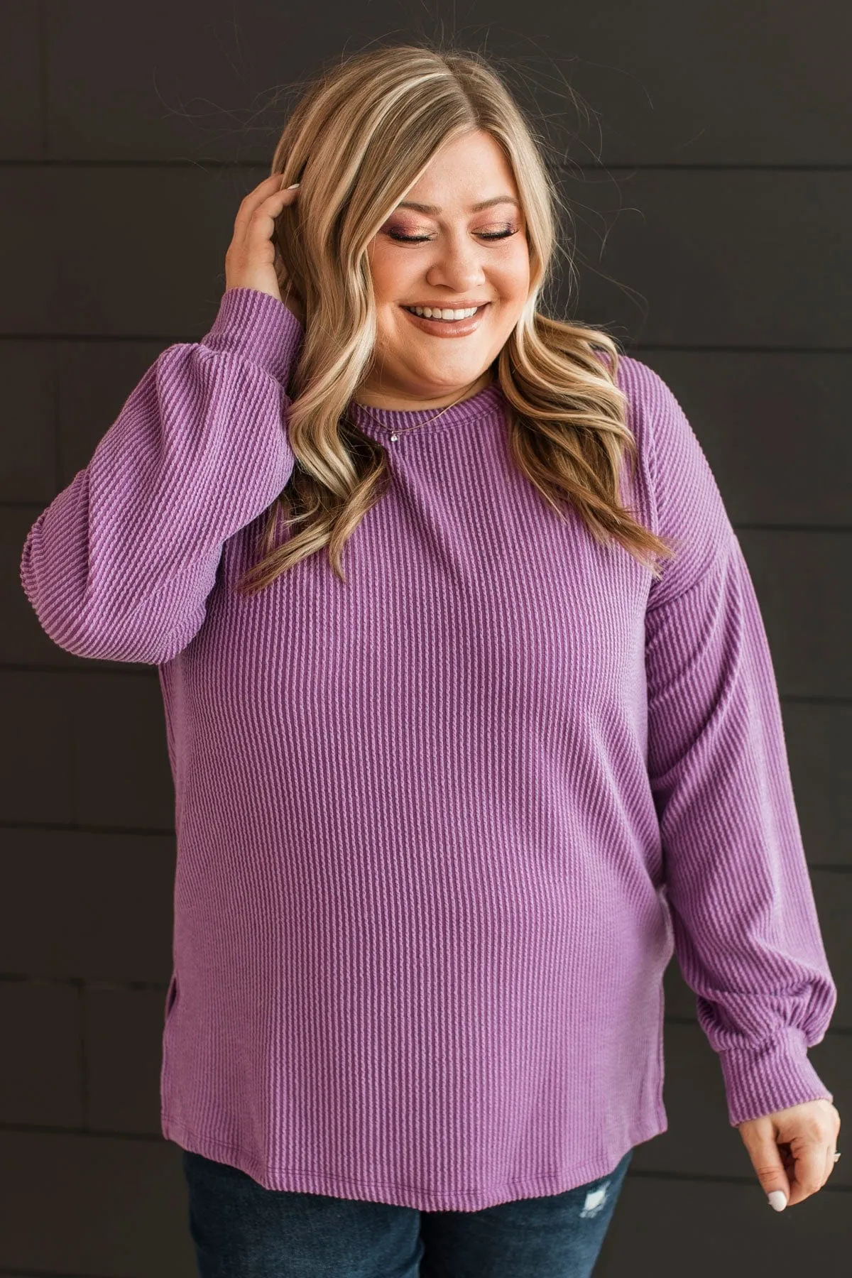 Pleased To Meet You Knit Top Lavender