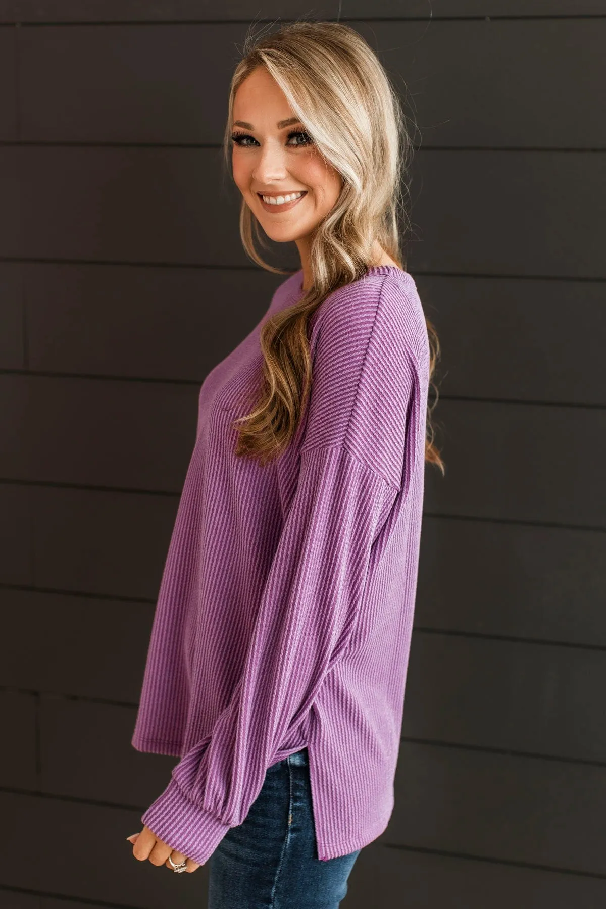 Pleased To Meet You Knit Top Lavender