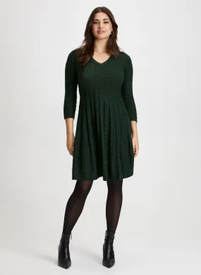 Laura Cable Knit Sweater Dress