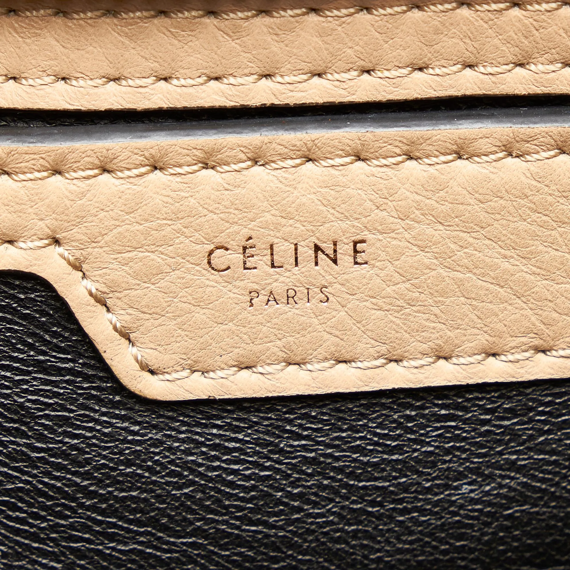 Leather Trapeze Satchel by Celine