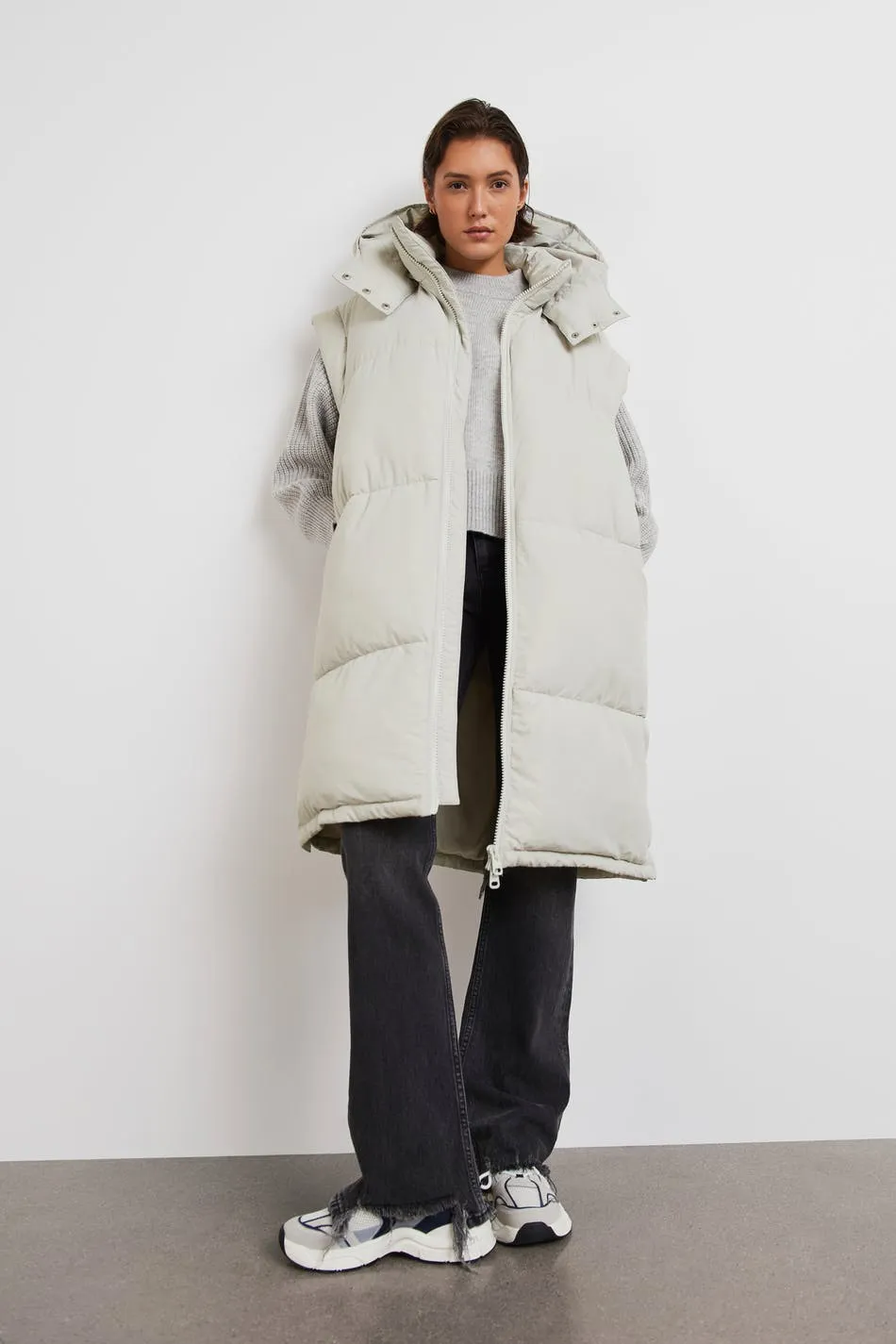 Long Puffer Vest named Cilla