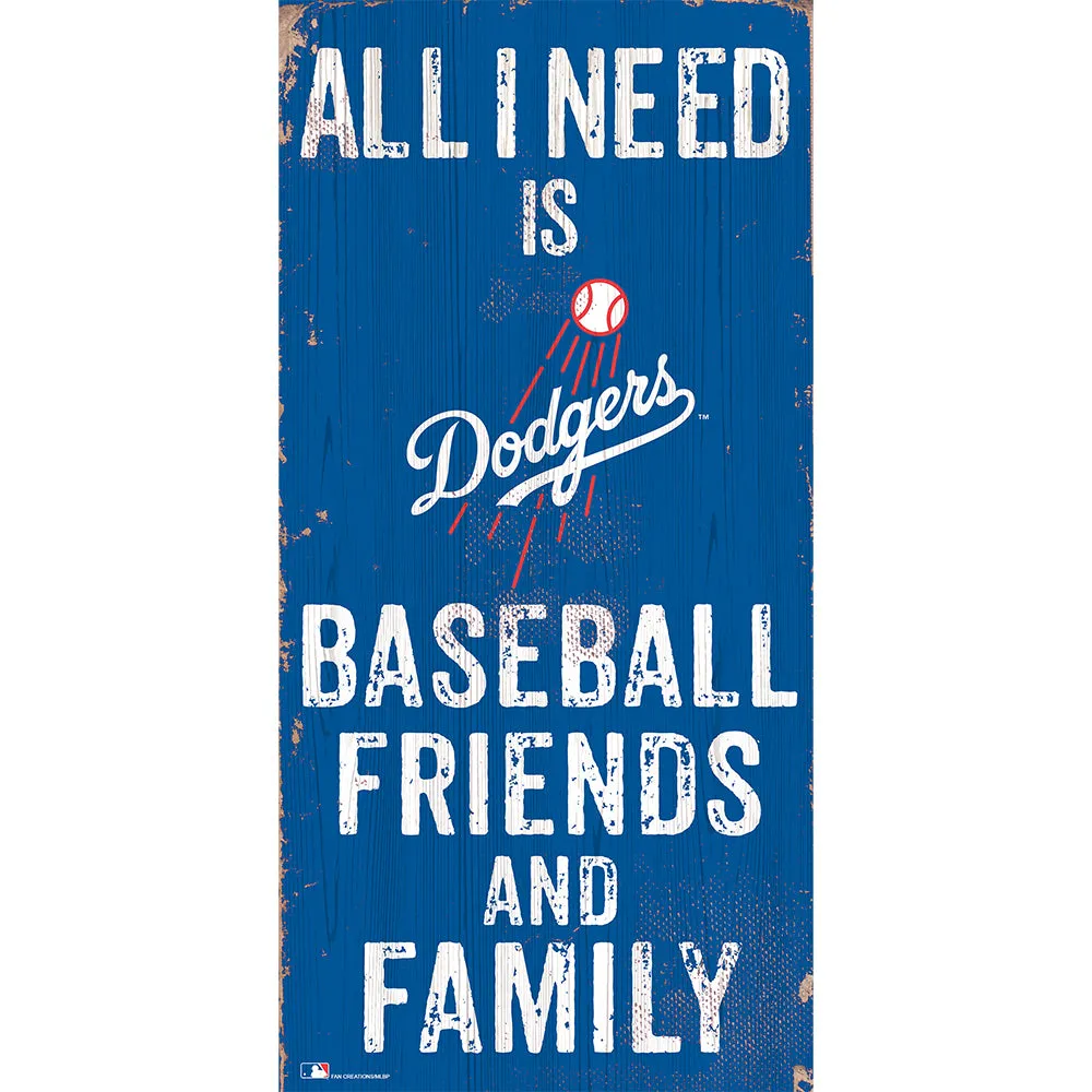 Los Angeles Dodgers Friends & Family Wooden Sign
