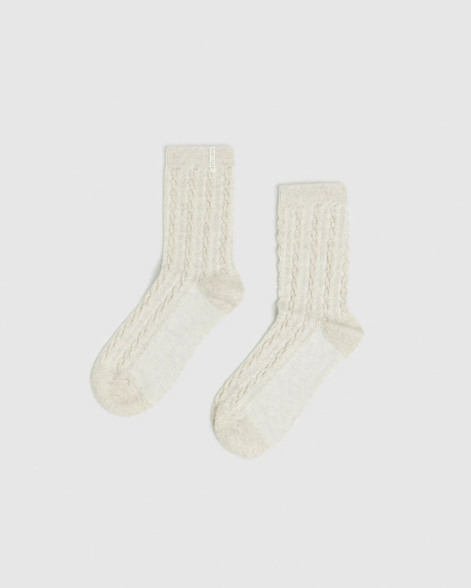 Luca Cable Knit Socks Melange Multi (3 Pack) by Subtitled