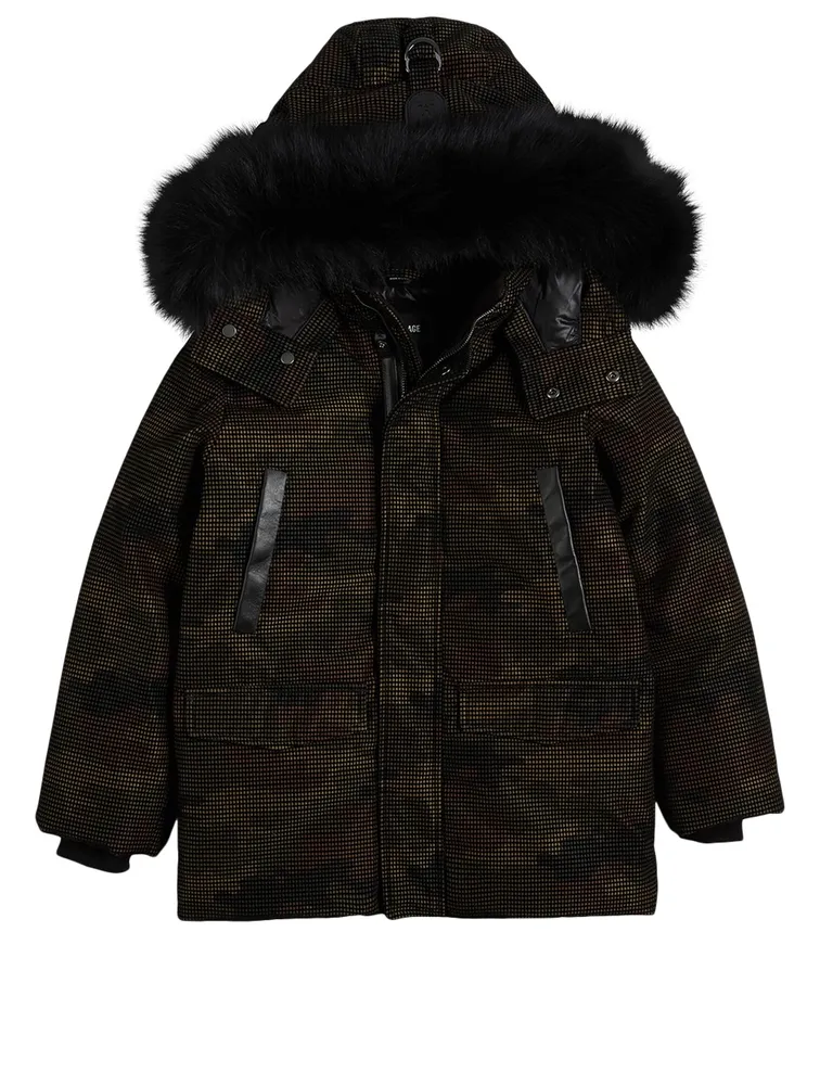 MACKAGE Kids Down Jacket Fur Hood