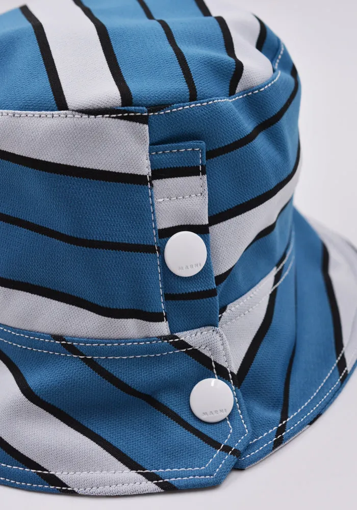 MARNI Striped Blue Bucket Hats