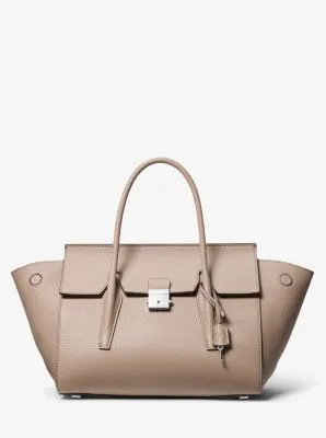 Medium Pebbled Leather Satchel by Campbell