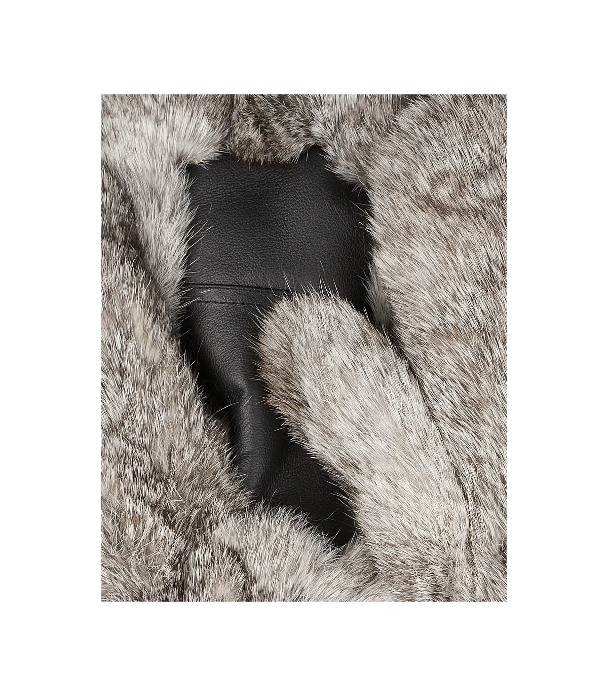 High-Quality Grey Rabbit Fur Mittens for Men