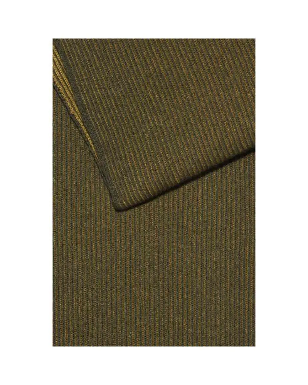 Fashionable Mens Kosimo Dark Green Wool Blend Ribbed Scarf