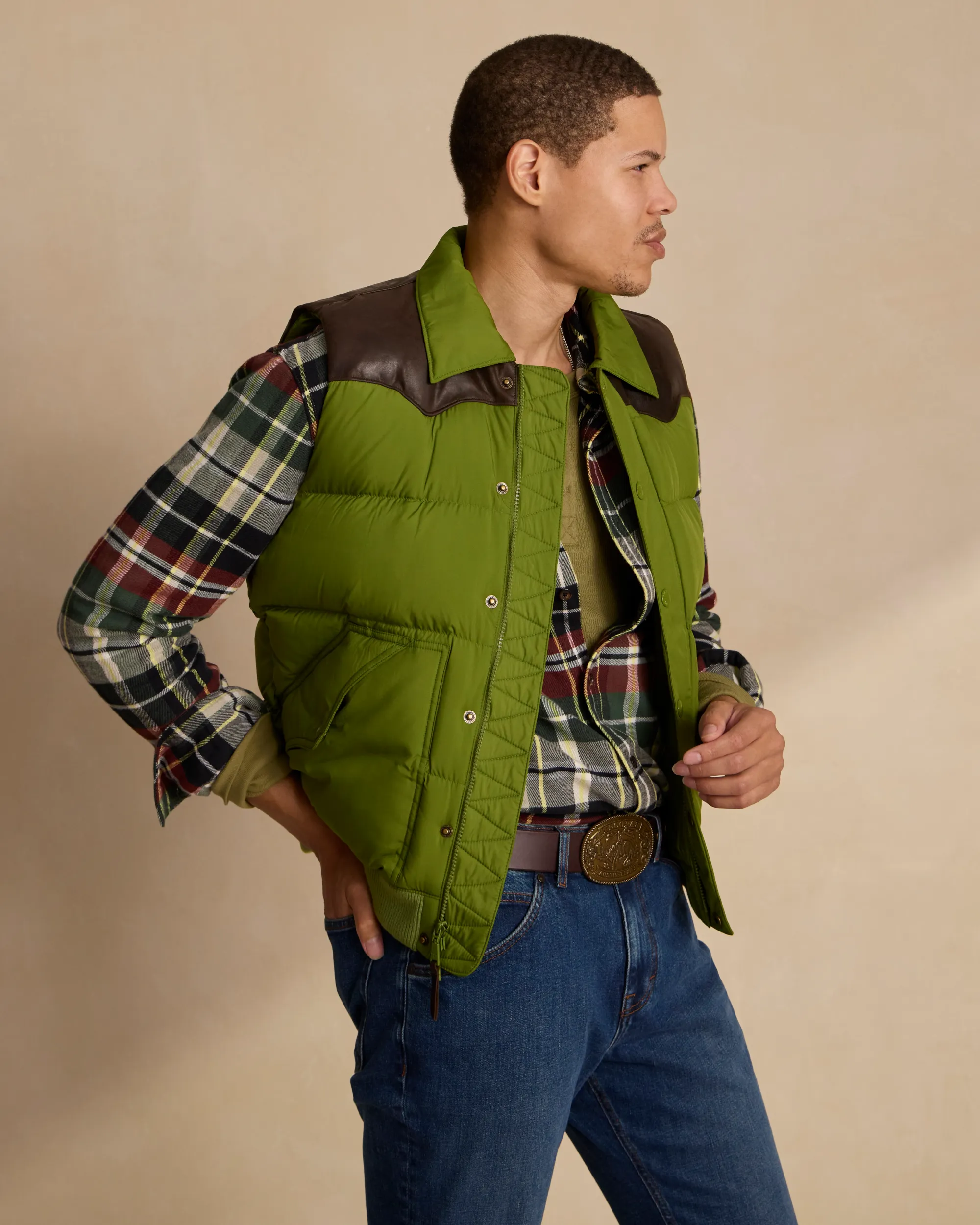 Men's Western Puffer Vest