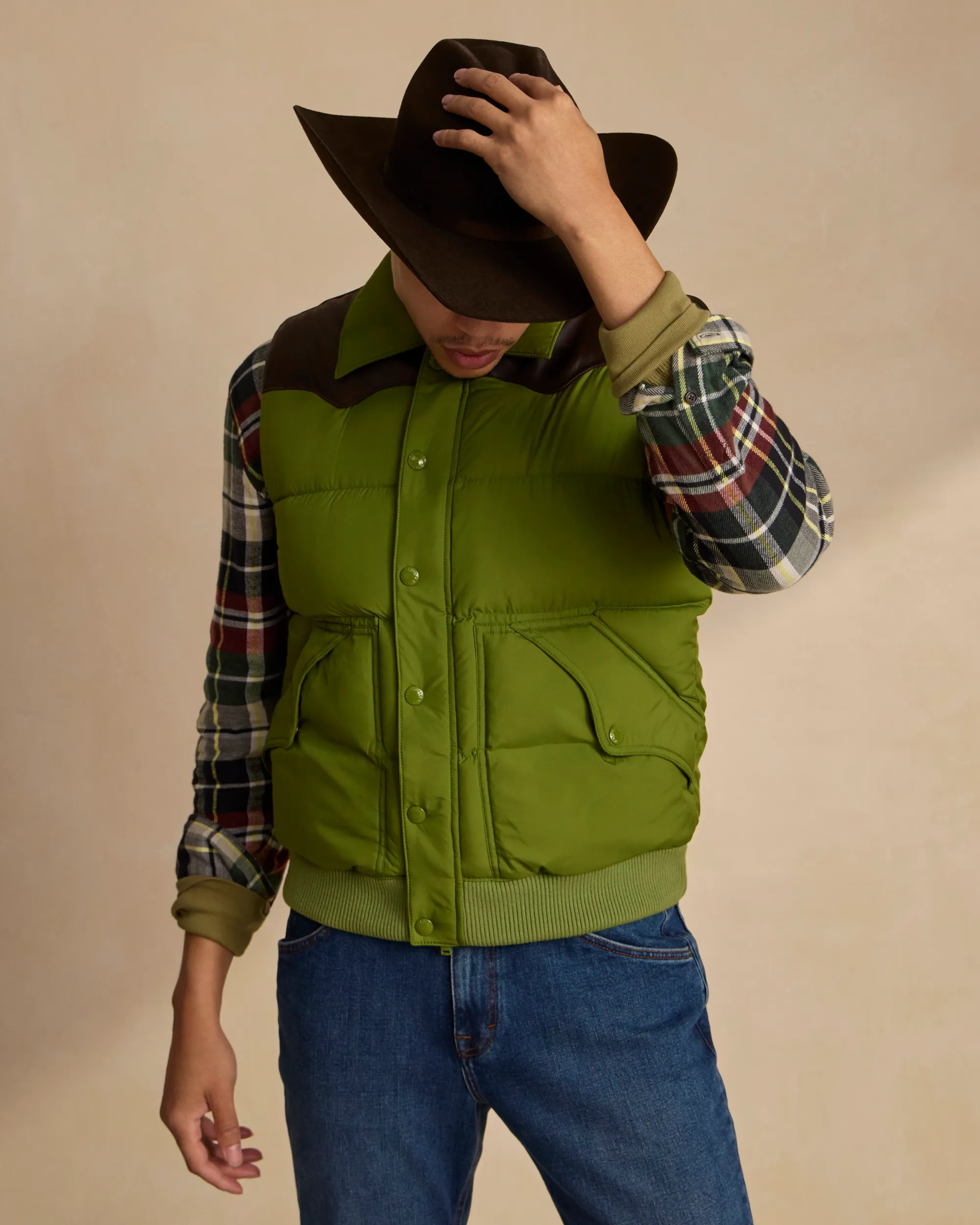 Men's Western Puffer Vest