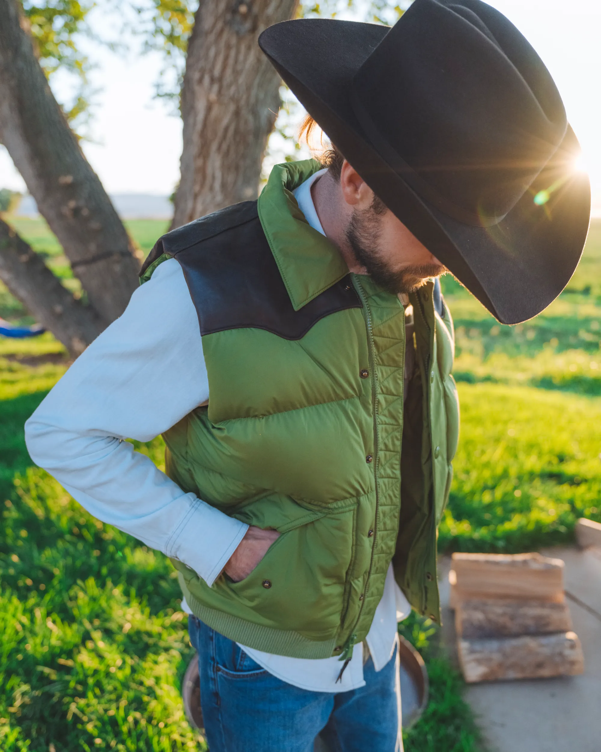 Men's Western Puffer Vest