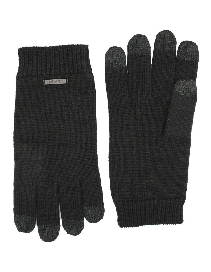 Merino Wool Gloves in Black