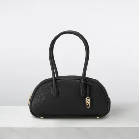 MICHAEL KORS Lulu Small Pebbled Leather Satchel Black