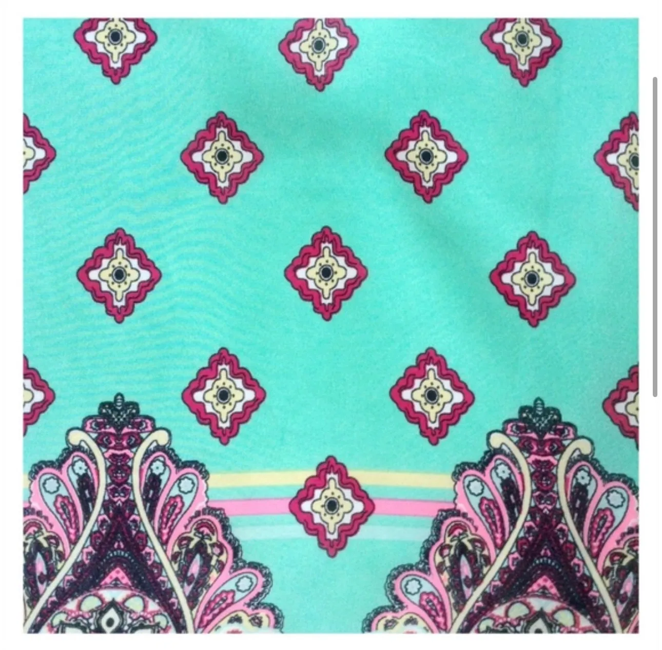 Mint Paisley Dress Design