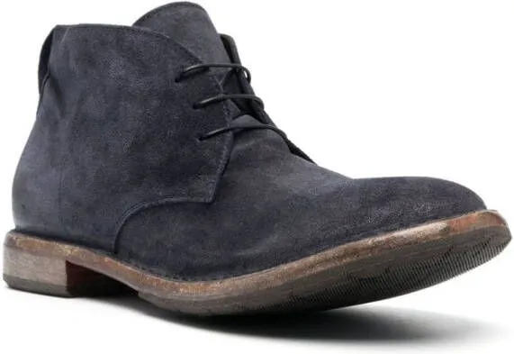 Moma Blue Suede Polacco Boots