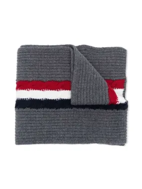 Moncler Enfant Logo-Patch Grey Scarf