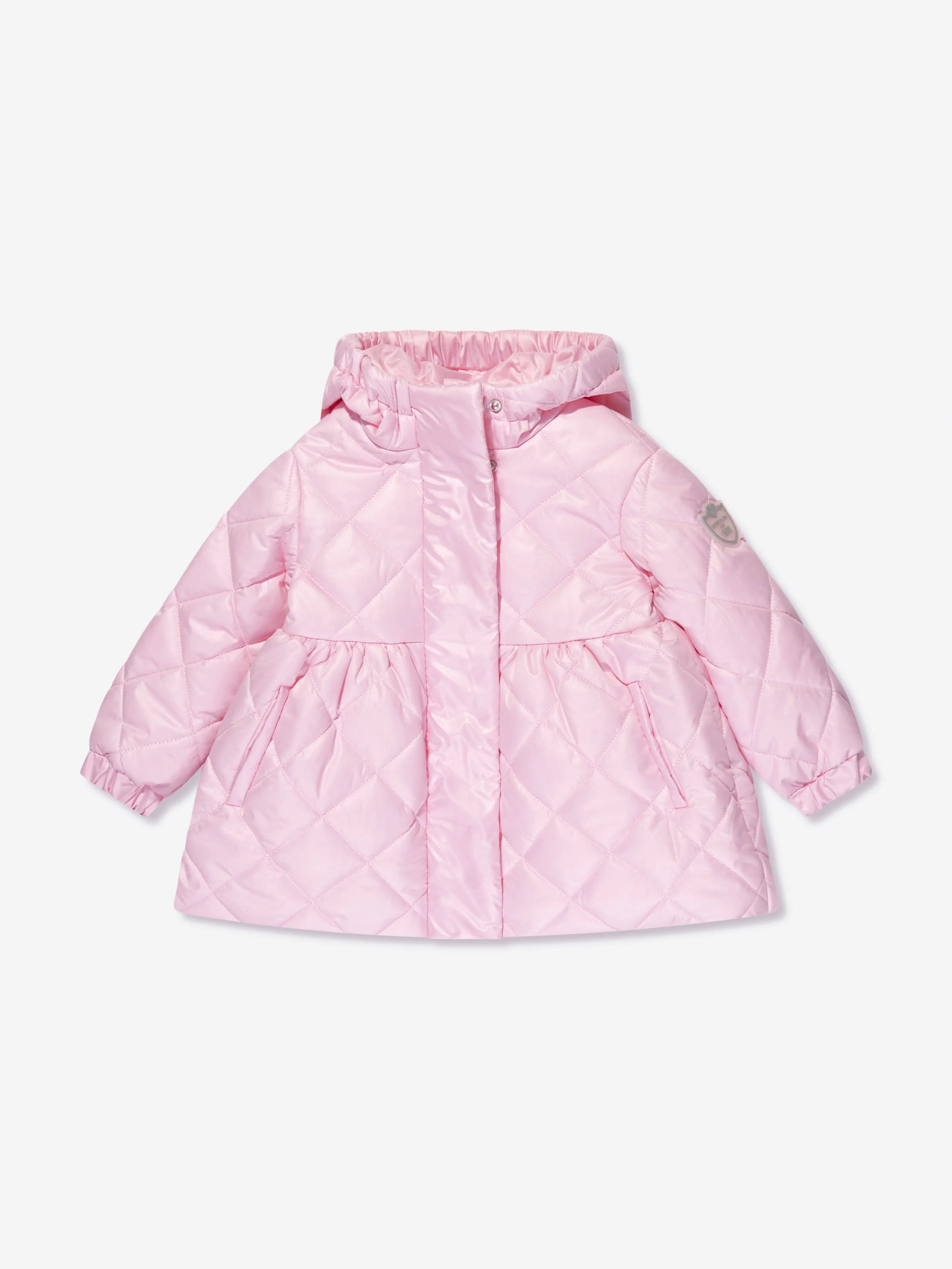 Monnalisa Pink Quilted Down Coat