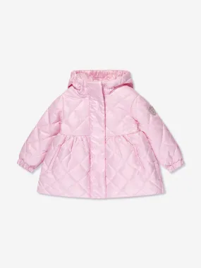 Monnalisa Pink Quilted Down Coat