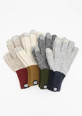 Multi-colored Studded Knit Gloves