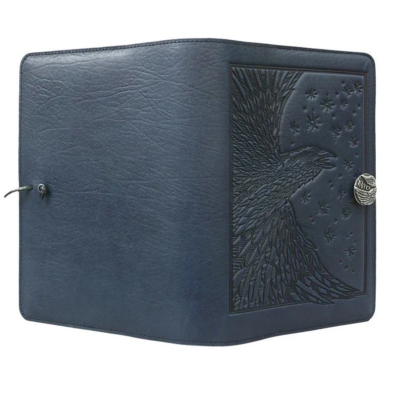 Small Leather Journal in Navy - Raven