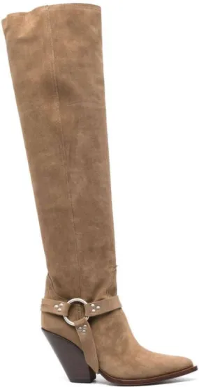 Neutrals Sonora 100mm suede boots