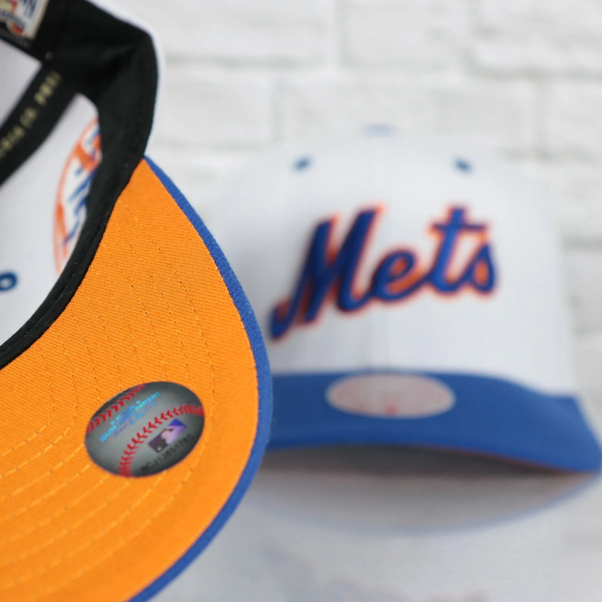 New York Mets Cooperstown Snapback Hat with Script Logo