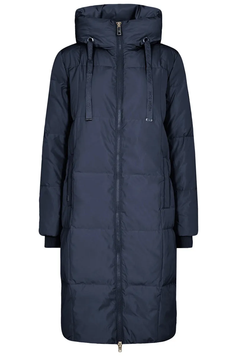 Navy Blue Nova Square Down Coat Frakke Mos Mosh