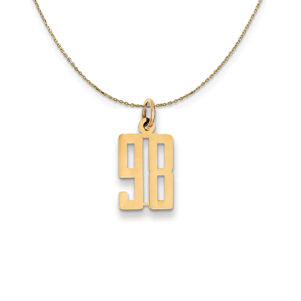 Yellow Gold Alumni Number 98 Necklace