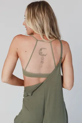 Crescent Moon Olive Bralette