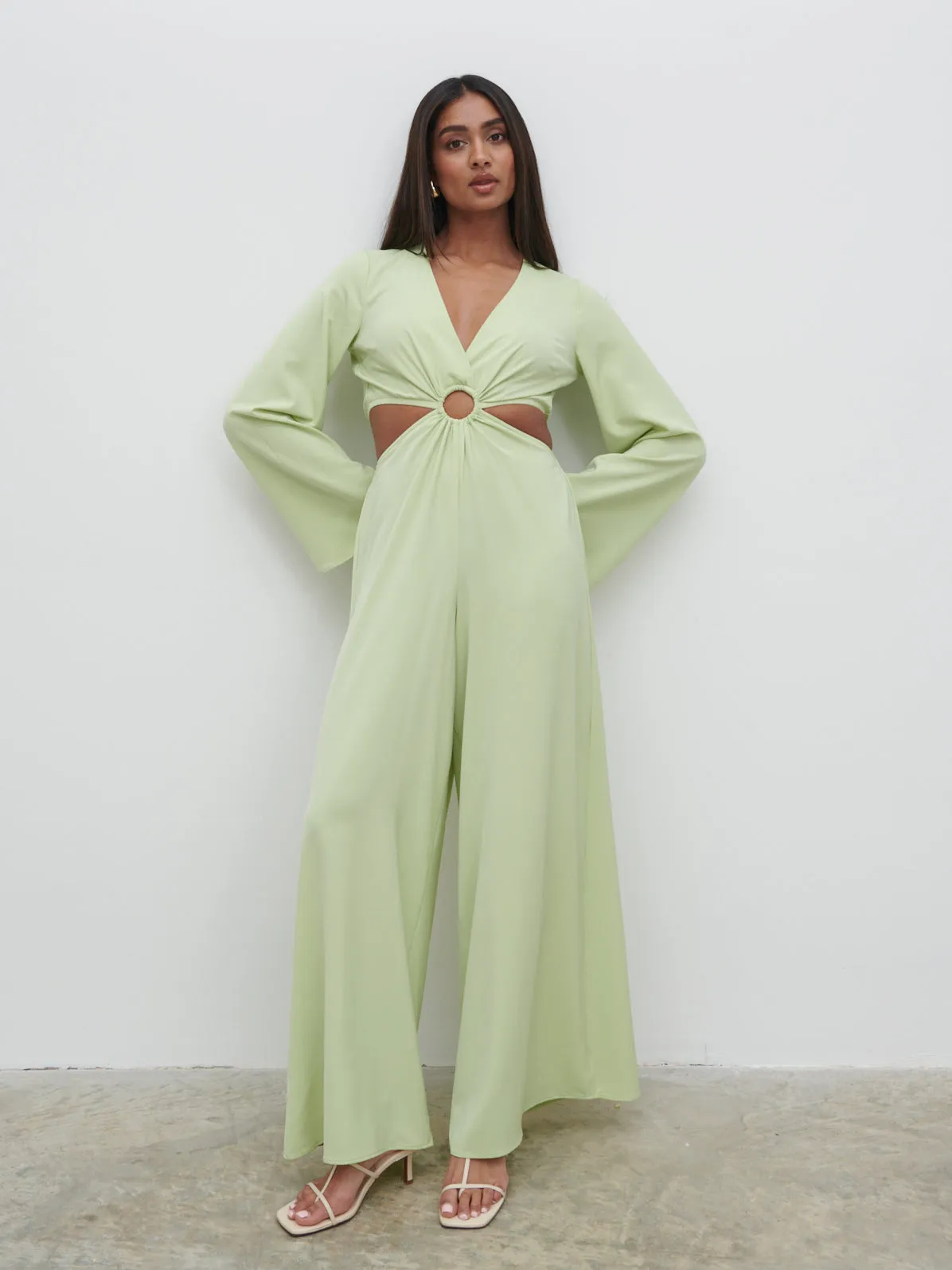 Olympia Ring Jumpsuit - Pistachio