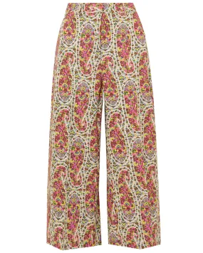 Colorful Paisley Wide Leg Pants