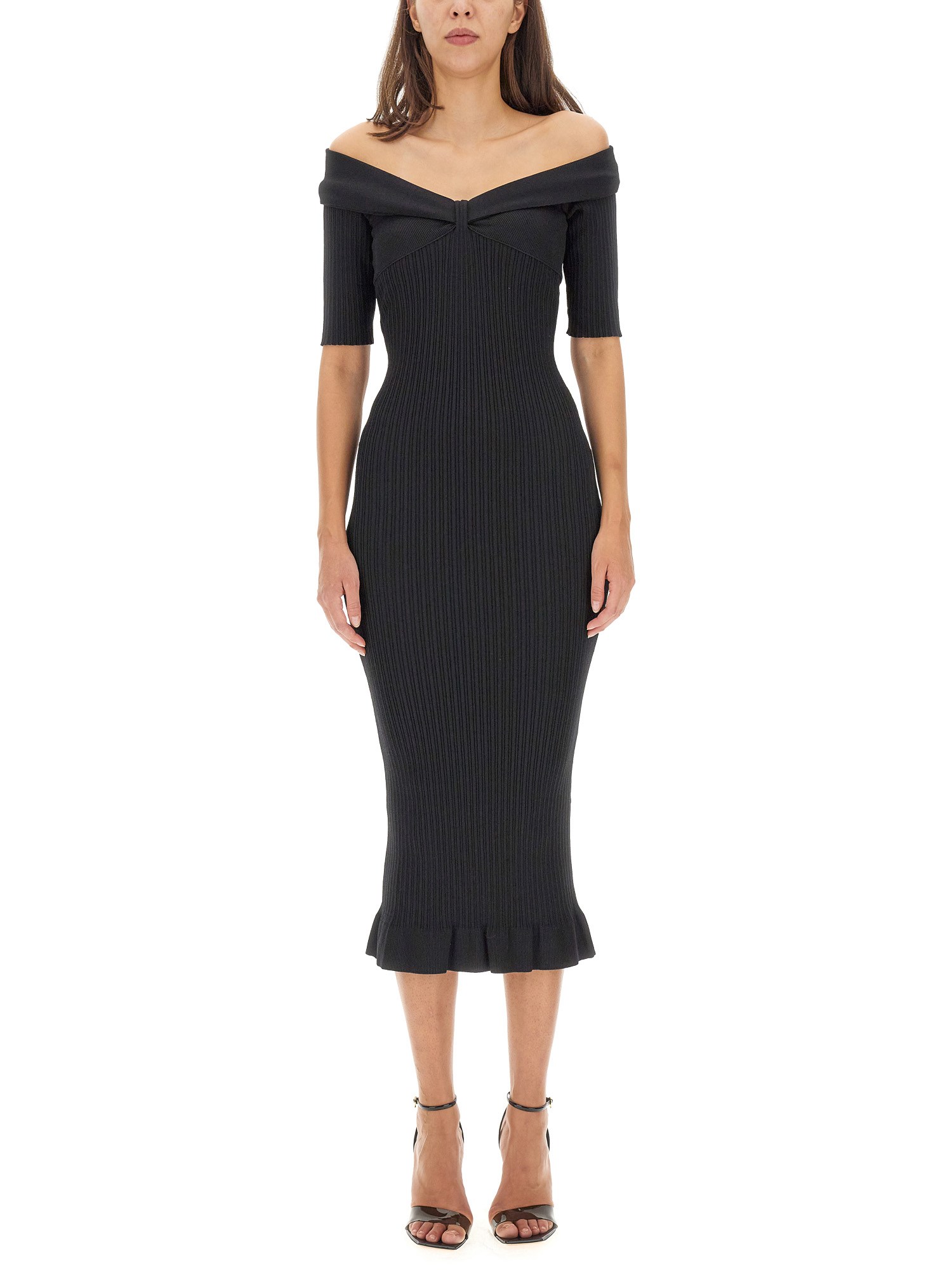 Philosophy Di Lorenzo Serafini Off-The-Shoulder Stretch Knit Dress