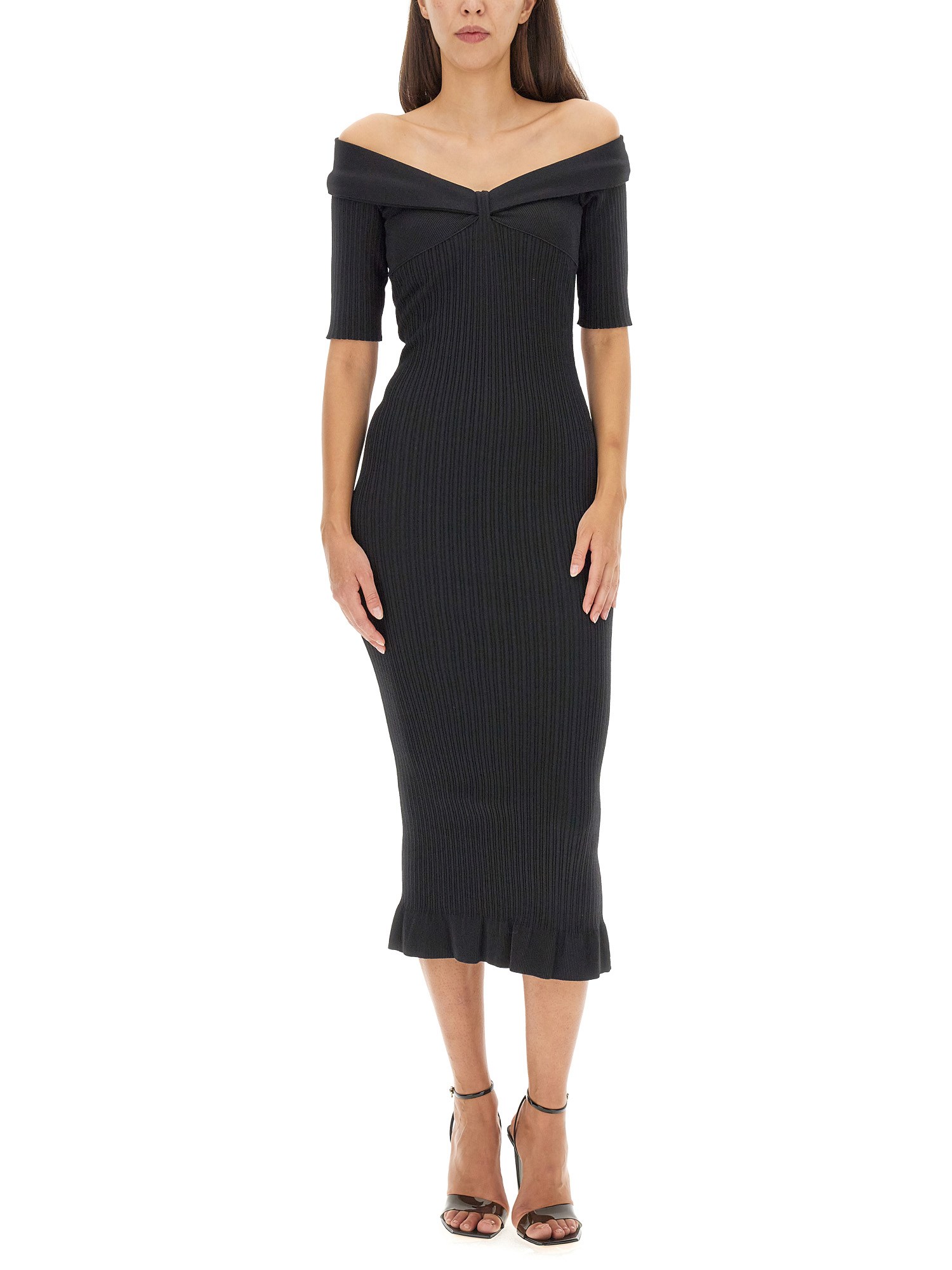 Philosophy Di Lorenzo Serafini Off-The-Shoulder Stretch Knit Dress