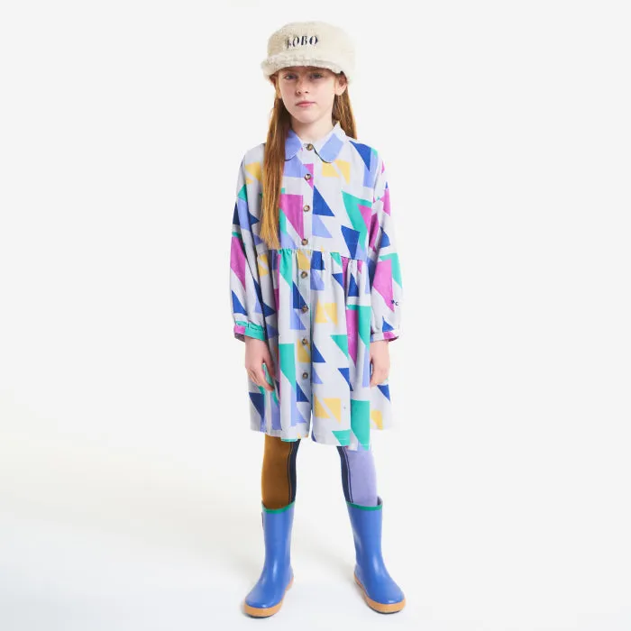 Purple Bobo Choses Child Triangles Woven Dress