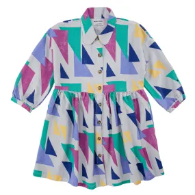 Purple Bobo Choses Child Triangles Woven Dress