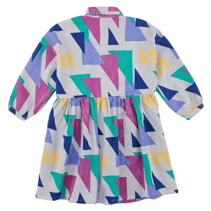 Purple Bobo Choses Child Triangles Woven Dress