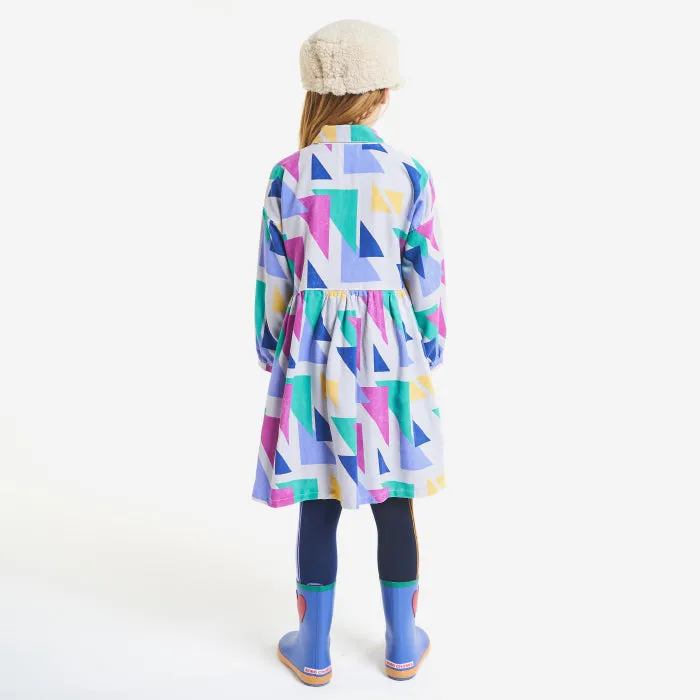 Purple Bobo Choses Child Triangles Woven Dress