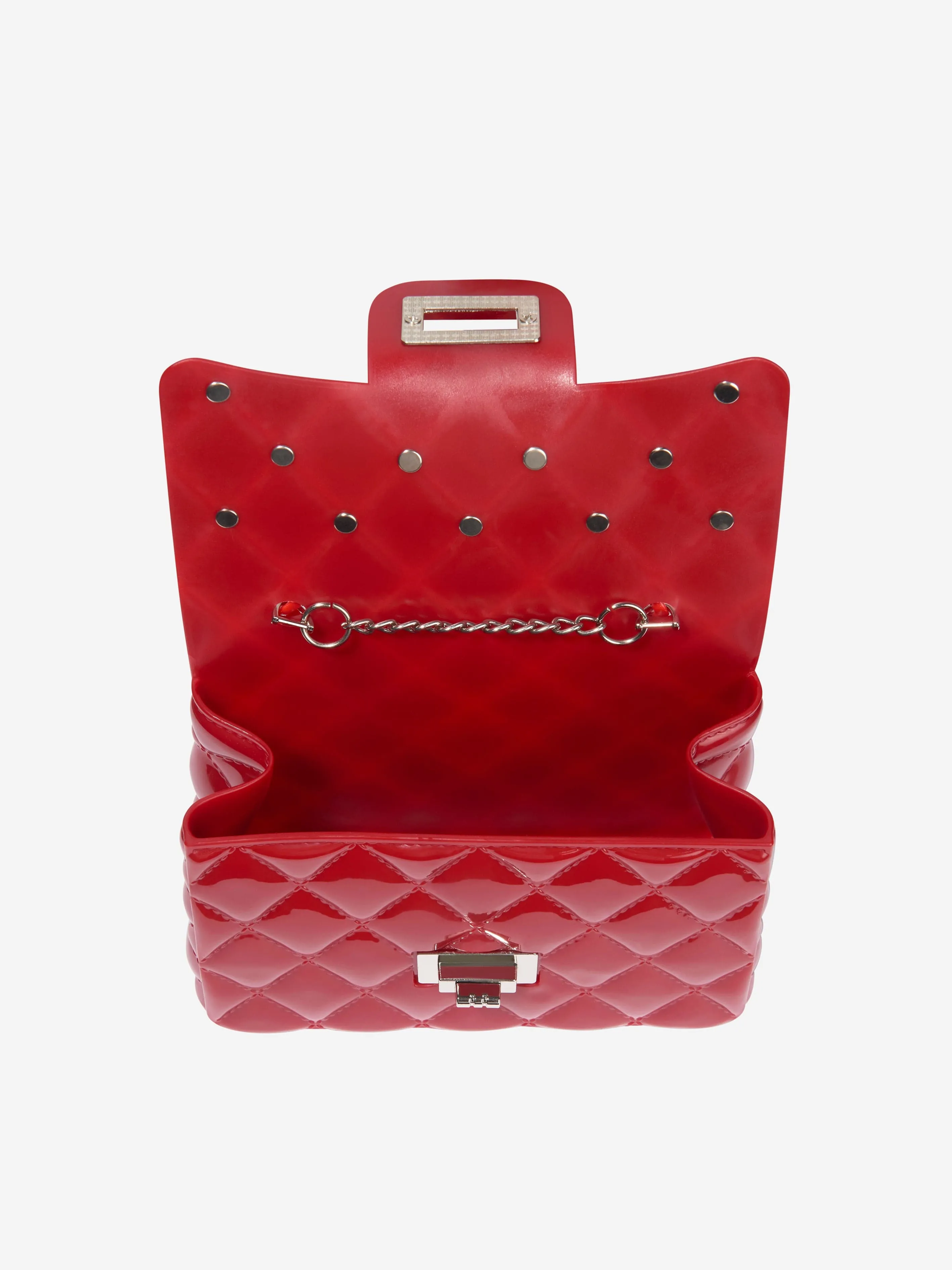 Red Monnalisa Girls Diamante Quilted Bag