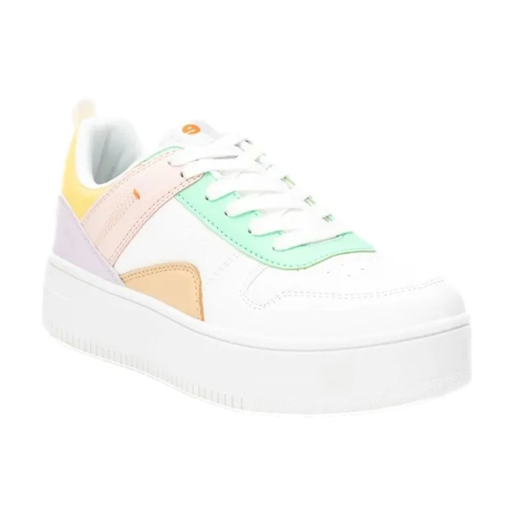 Colorful Lace-Up Platform Sneakers for Women