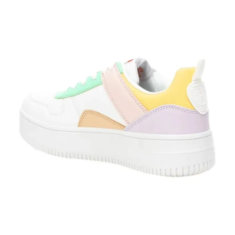 Colorful Lace-Up Platform Sneakers for Women