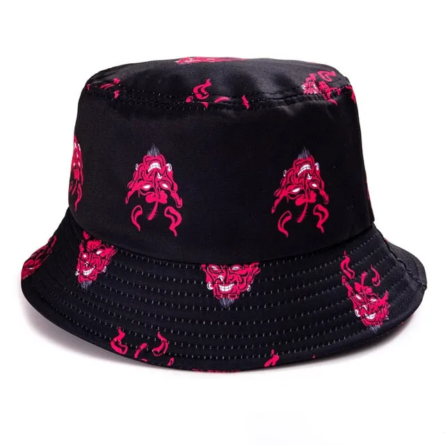 Reversible Summer Print Bucket Hat for Women - Travel-ready Bucket Hat