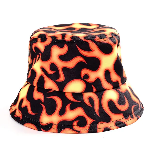 Reversible Summer Print Bucket Hat for Women - Travel-ready Bucket Hat