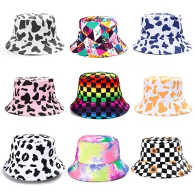 Reversible Summer Print Bucket Hat for Women - Travel-ready Bucket Hat