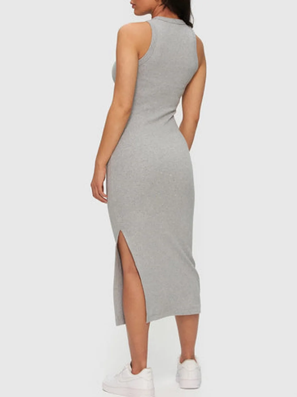 Halter Style Ribbed Dress