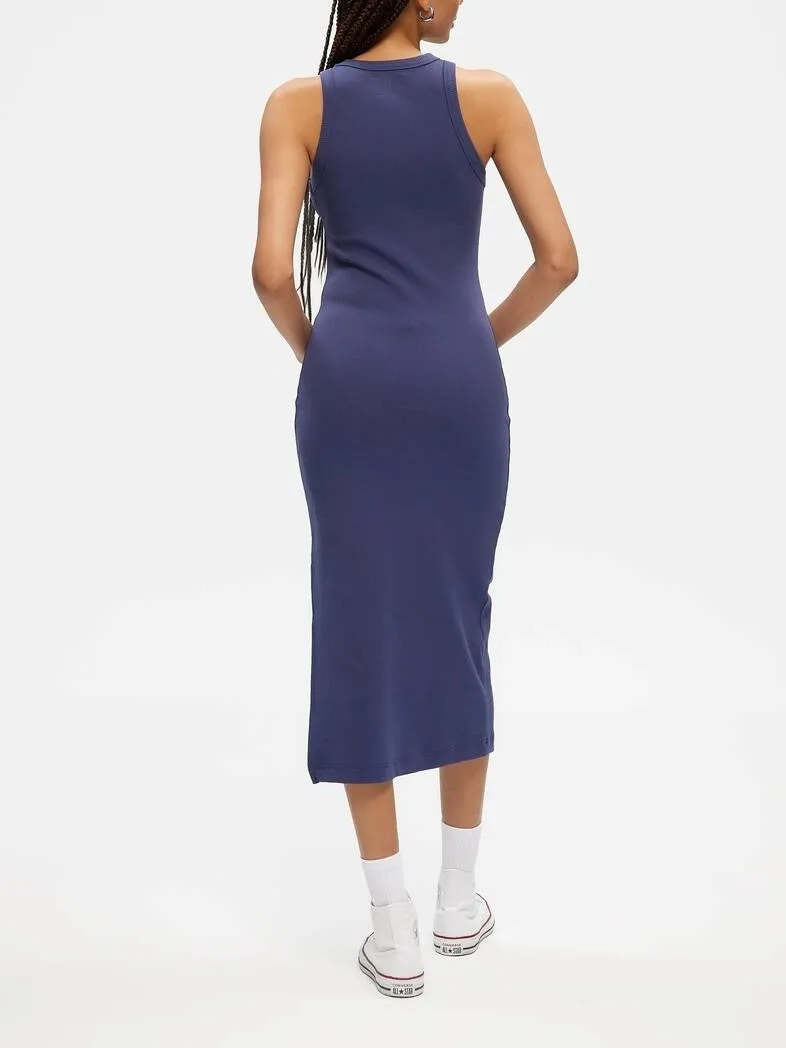 Halter Style Ribbed Dress