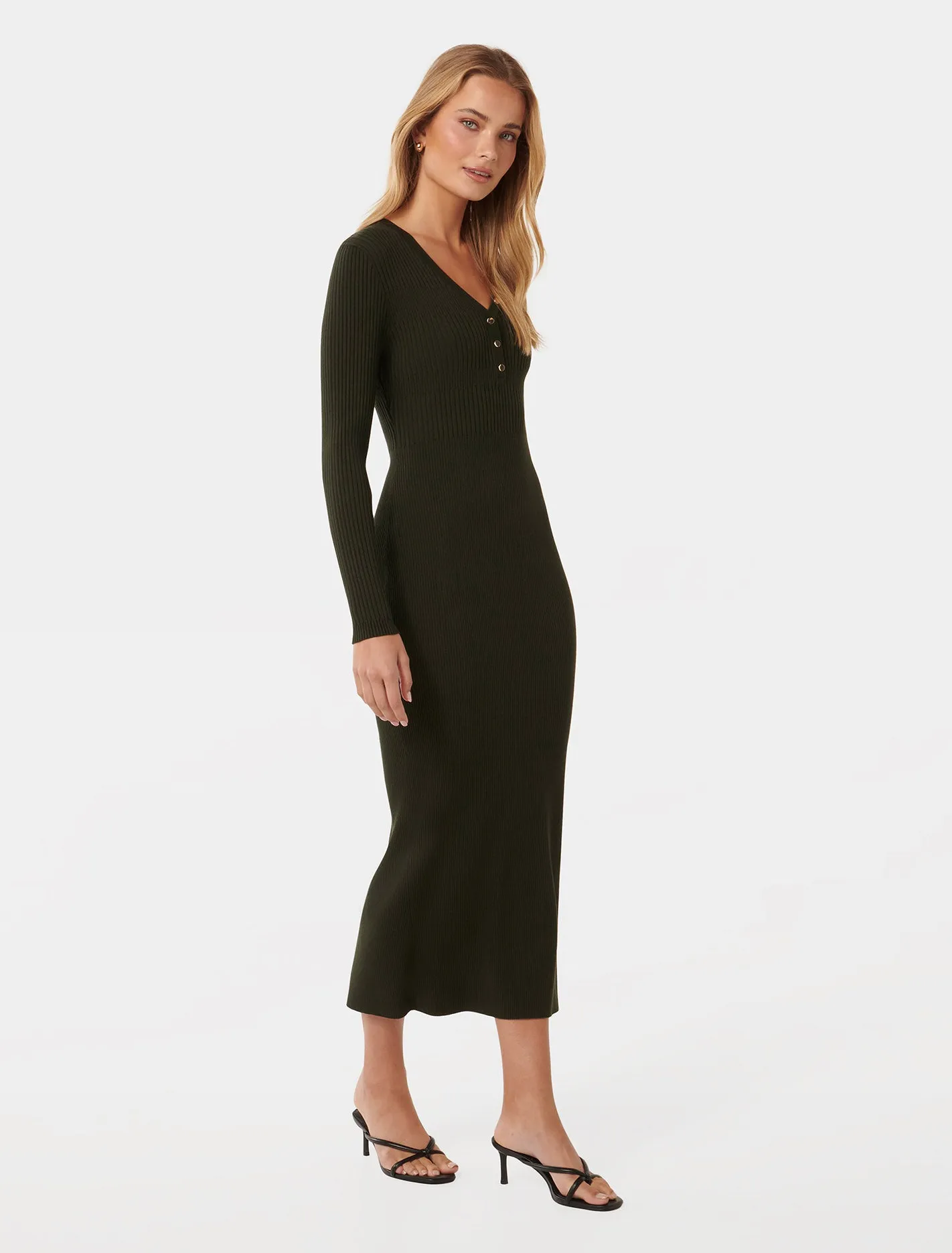 Ribbed Knit Teagan Midi Dress